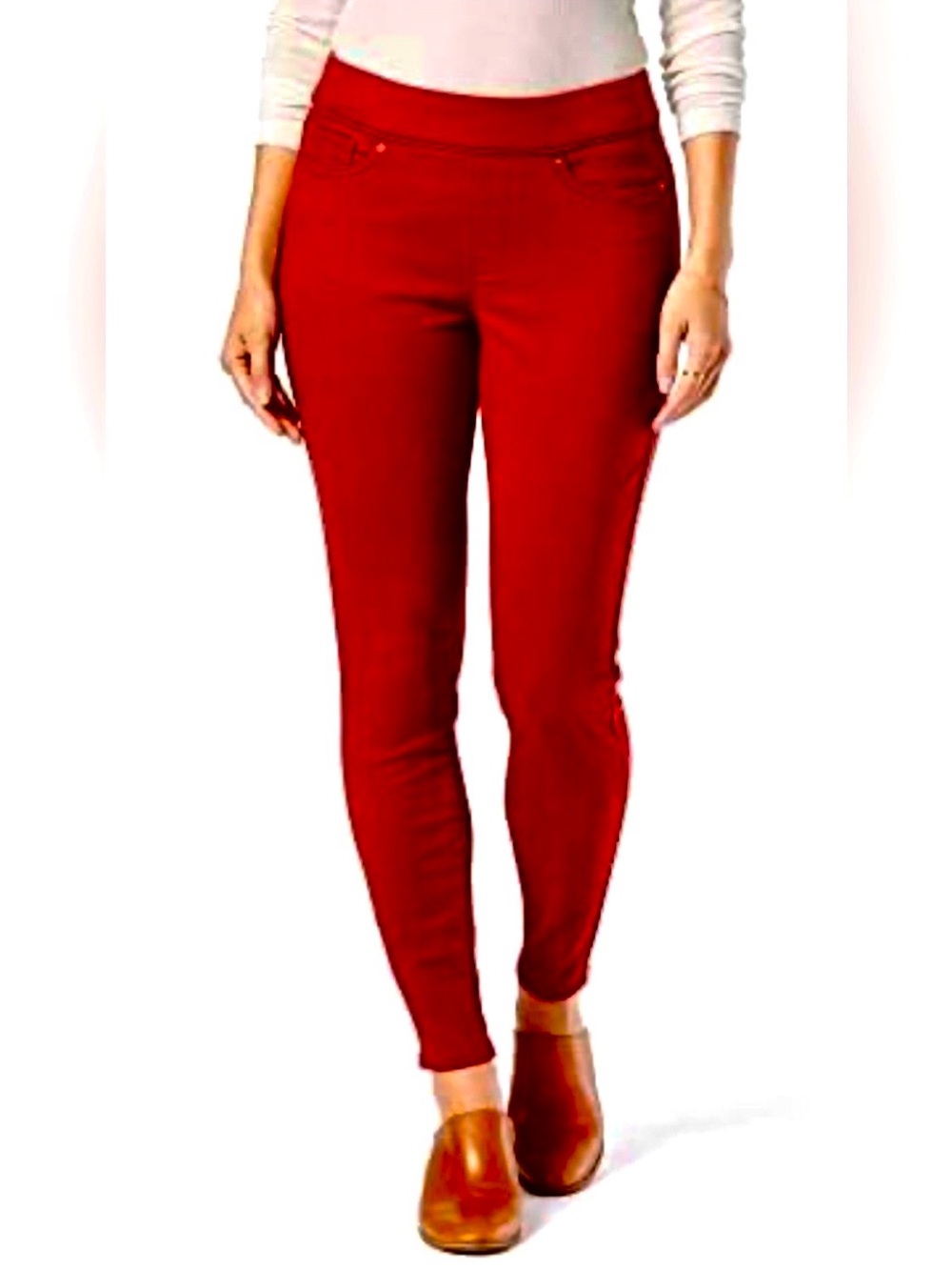 JEANS -  Levi’s Signature High-Rise Pull On Jegging- Burgundy Red Size Small